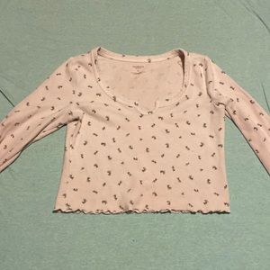 Long sleeve ribbed crop top